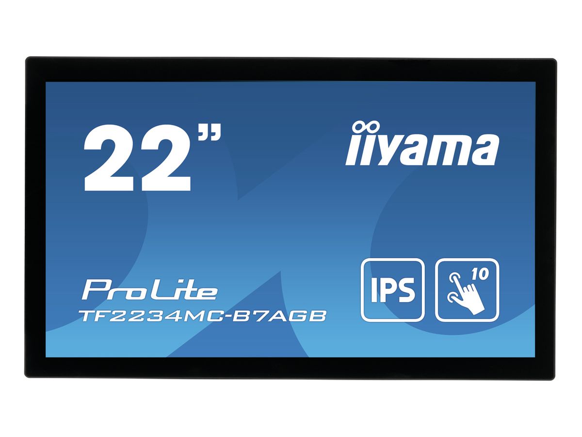 iiyama ProLite TF2234MC-B7AGB écran plat de PC 54,6 cm (21.5") 1920 x 1080 pixels Full HD LED Écran tactile Multi-utilisateur Noir