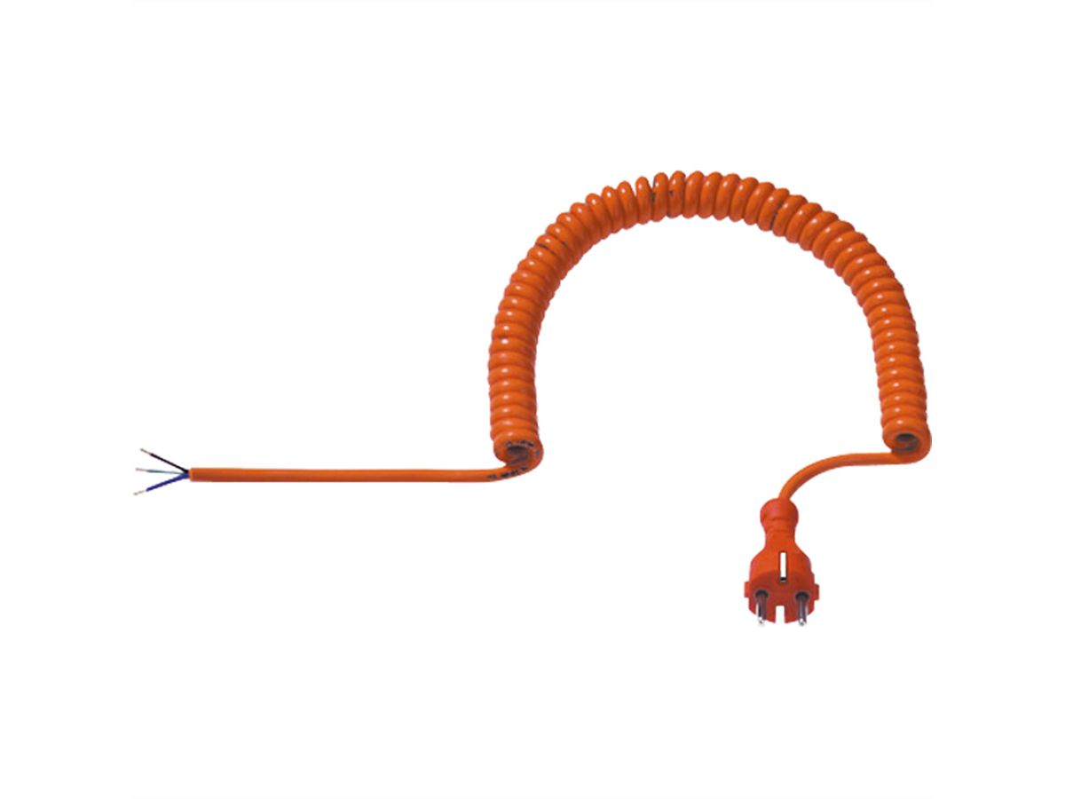 BACHMANN Câble spirale orange 0.5-2.5m, H07BQ-F 3G1.50