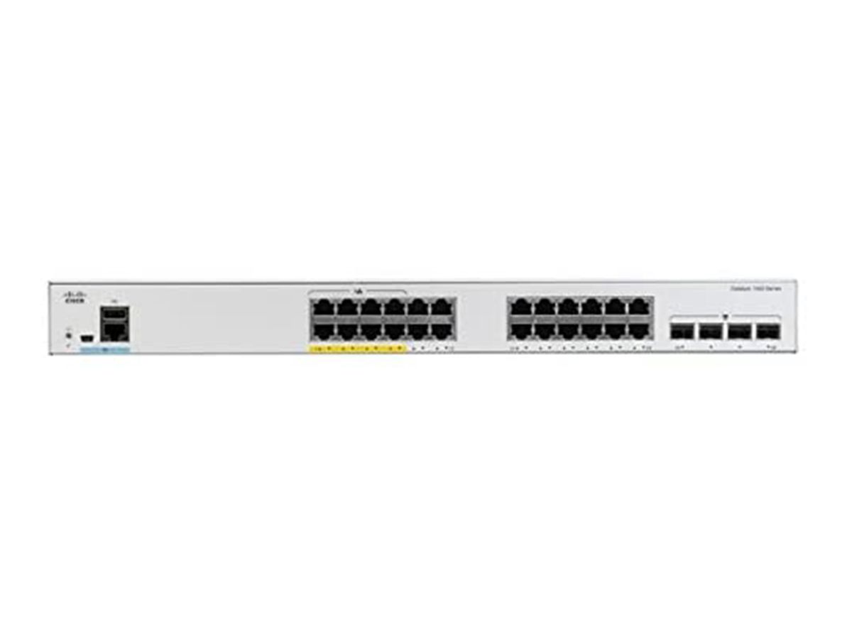 Cisco Catalyst C1000-24FP-4G-L commutateur réseau Géré L2 Gigabit Ethernet (10/100/1000) Connexion Ethernet, supportant l'alimentation via ce port (PoE) Gris