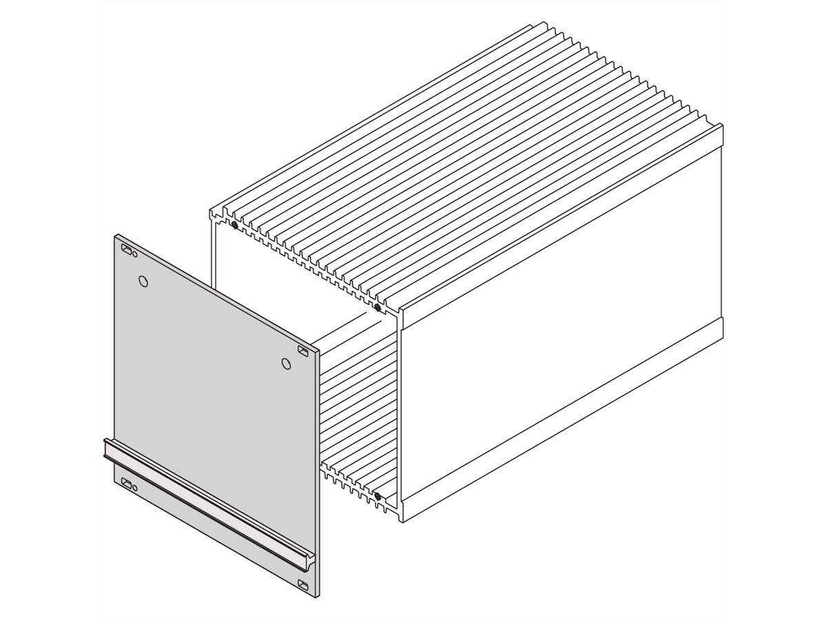 SCHROFF HF Frame Type Plug-In Unit Face avant, 3 U, 21HP, 2.5 mm, Al, Anodisé frontal, Conducteur arrière