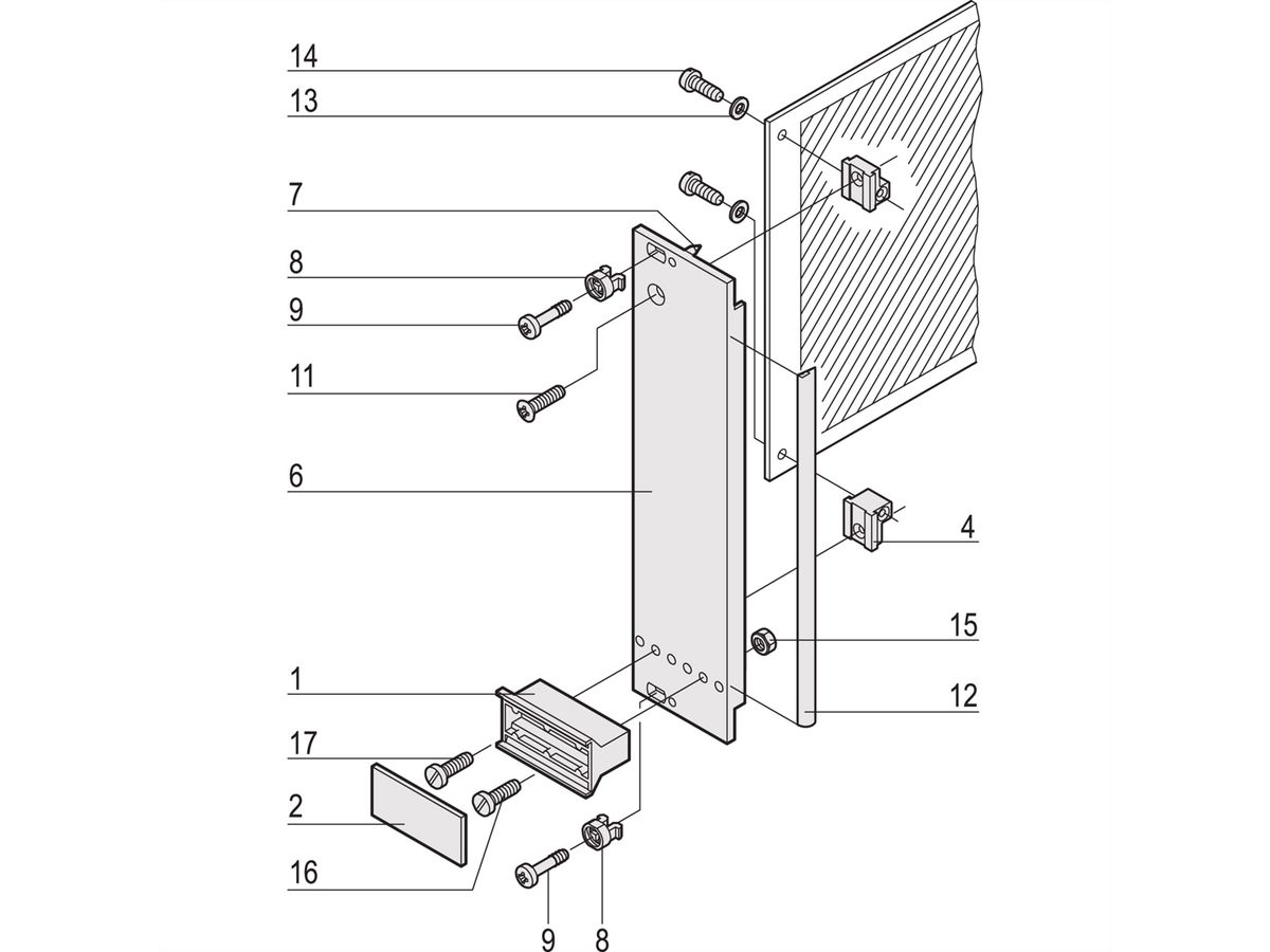 SCHROFF Plug-In Unit Kit avec poignée trapézoïdale, blindé, gris, 3 U, 6 HP