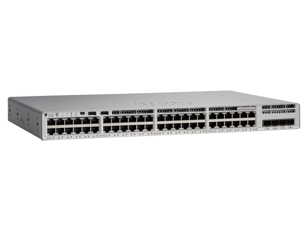 Cisco C9200L-48PXG-4X-A commutateur réseau Géré L2/L3 Gigabit Ethernet (10/100/1000) Connexion Ethernet, supportant l'alimentation via ce port (PoE) Gris