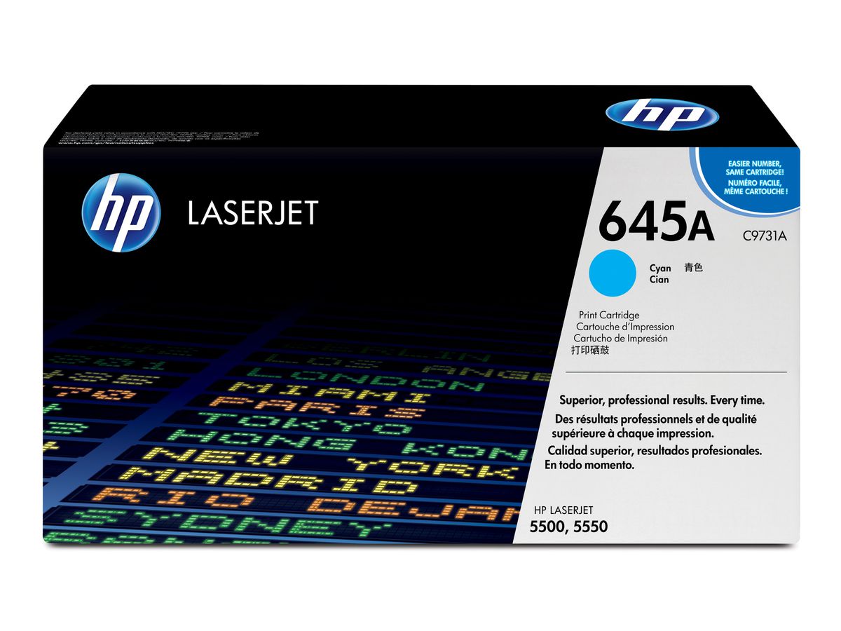 HP 645A toner LaserJet cyan authentique