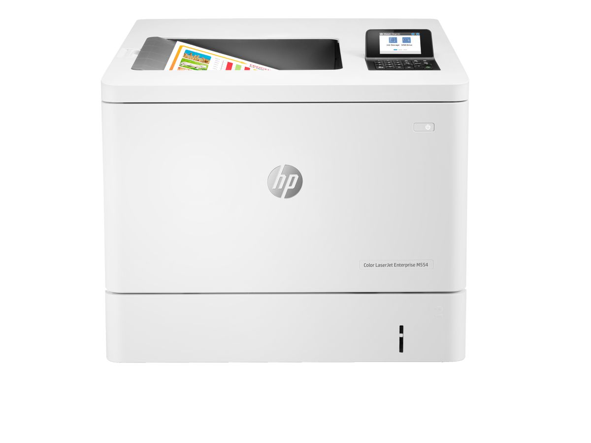 HP Color LaserJet Enterprise Imprimante M554dn, Couleur, Imprimante pour Imprimer, Impression USB en façade, Impression recto-verso
