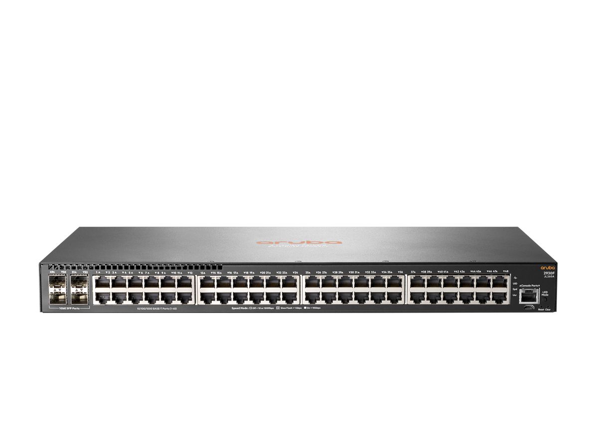 Hewlett Packard Enterprise Aruba 2930F 48G 4SFP Géré L3 Gigabit Ethernet (10/100/1000) Gris 1U