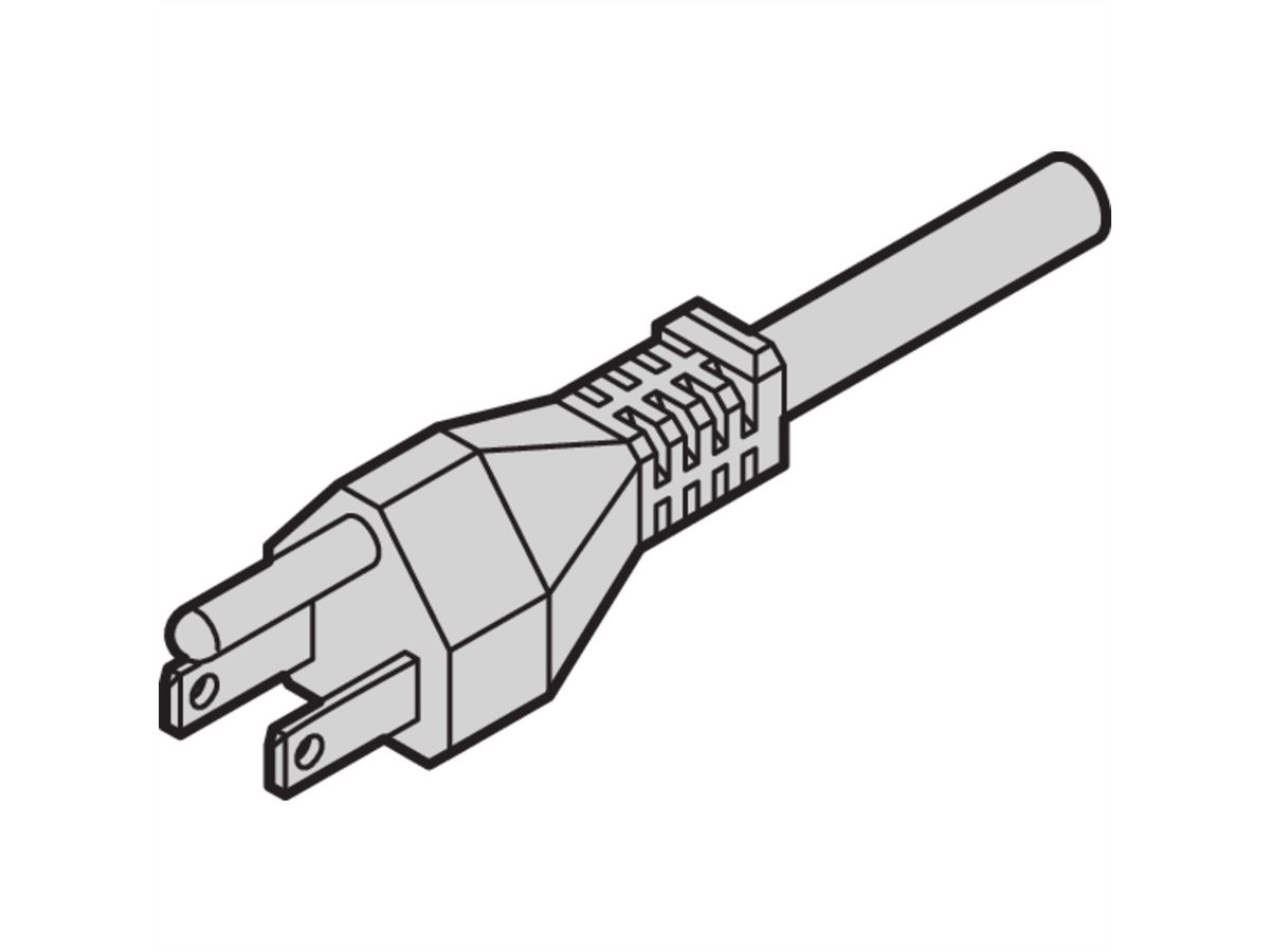 Câble secteur SCHROFF, USA vers CEI C13, 2,5 m, noir