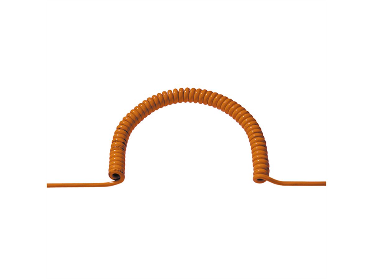 BACHMANN Câble spirale orange 1.5-7.5m, HO7BQ-F caoutchouc/PUR 7G1,5
