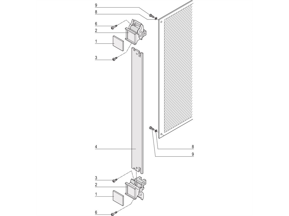 SCHROFF - Kit d'unité enfichable avec poignée d'extraction type 2, non blindé, gris, 6 U, 4 HP