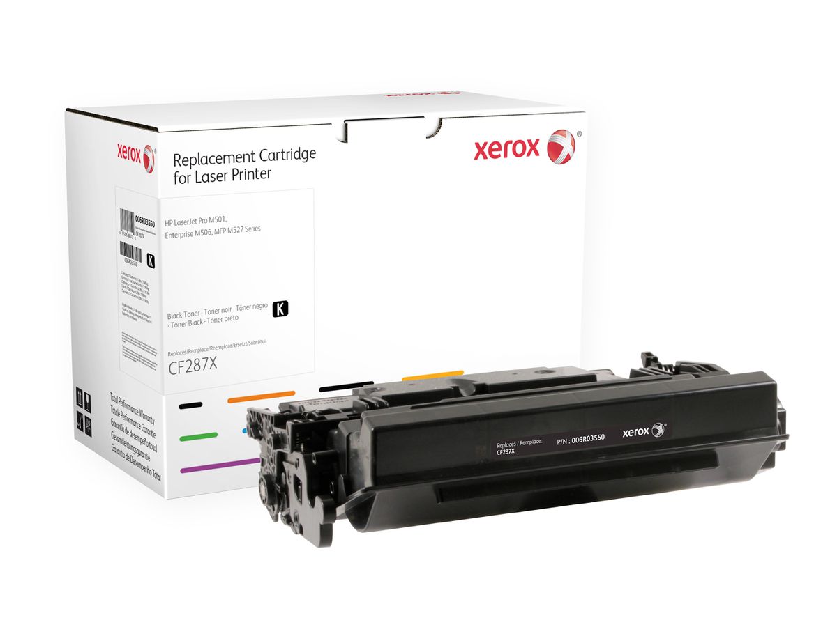Xerox Toner noir. Equivalent à HP HP 87X. Compatible avec HP ENTERPRISE M506, LaserJet Pro M501, LaserJet Enterprise MFP M527