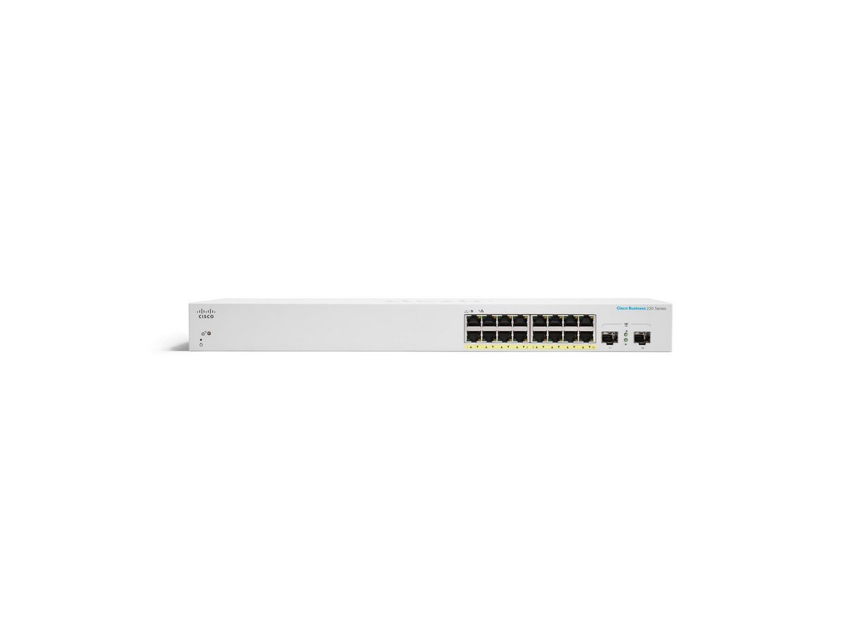 Cisco CBS220-16T-2G Géré L2 Gigabit Ethernet (10/100/1000) Blanc