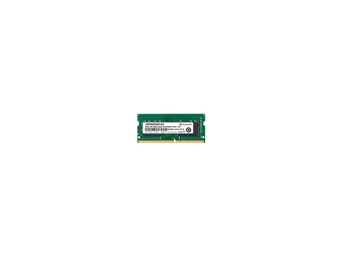 Transcend JetRam JM2666HSG-8G module de mémoire 8 Go 1 x 16 Go DDR4 2666 MHz