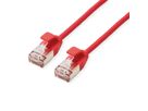 ROLINE Cordon DataCenter U/FTP Cat.6A (Classe EA), LSOH, slim, rouge, 1 m