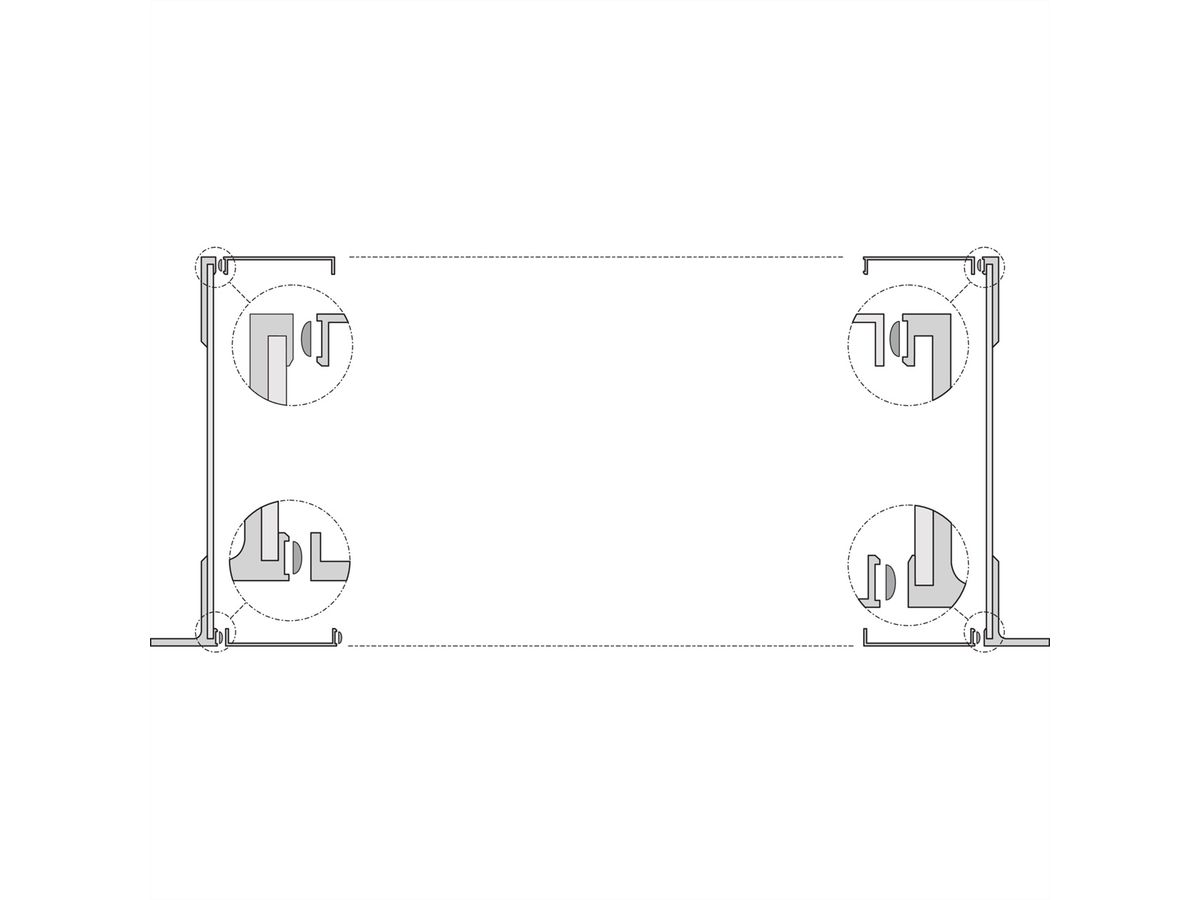 Panneau latéral SCHROFF EuropacPRO, Type F, Flexible, 3 U, 235 mm