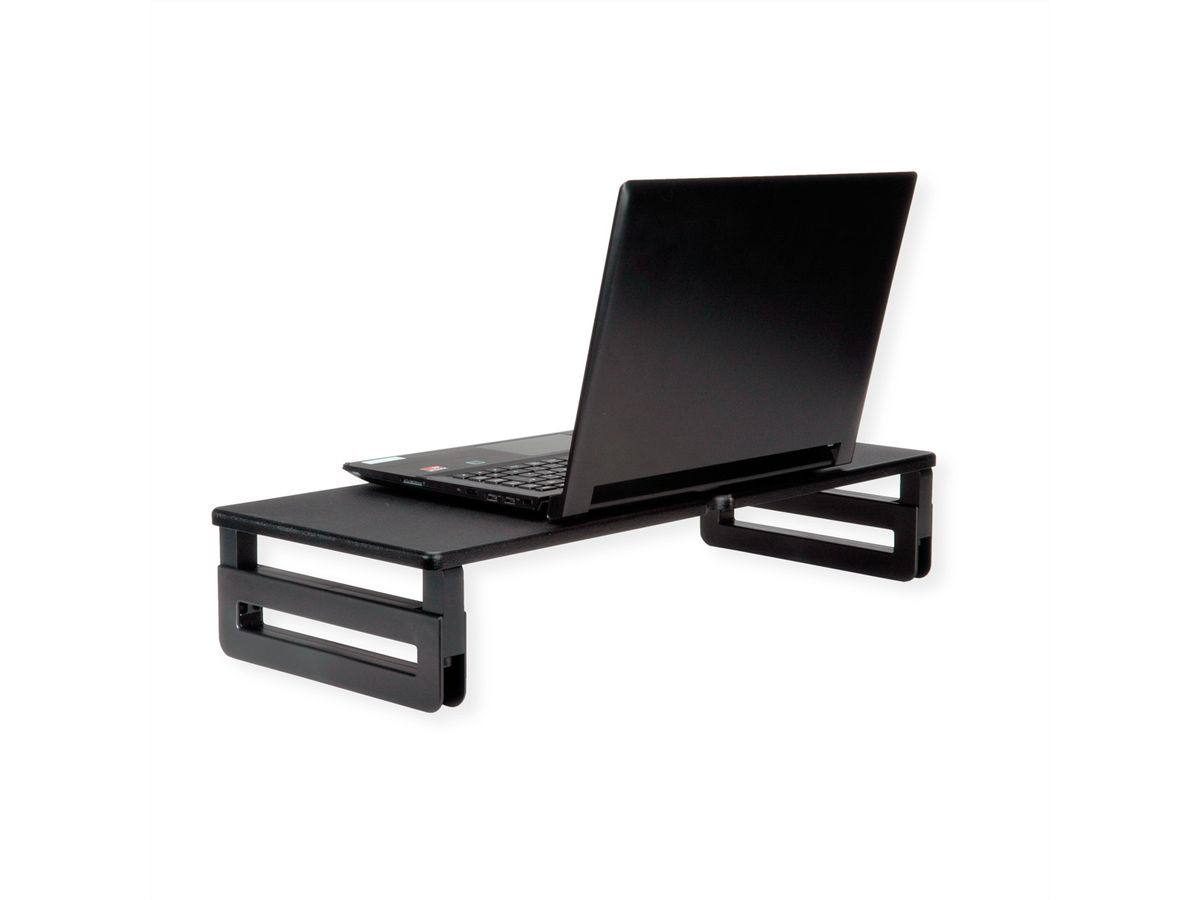 VALUE Support pour écran / ordinateur portable, réglable en hauteur,  extra-large, noir - SECOMP France