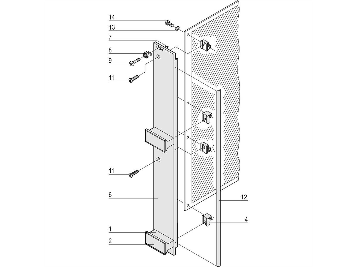 SCHROFF Plug-In Unit Kit avec poignée trapézoïdale, blindé, gris, 6 U, 12 HP