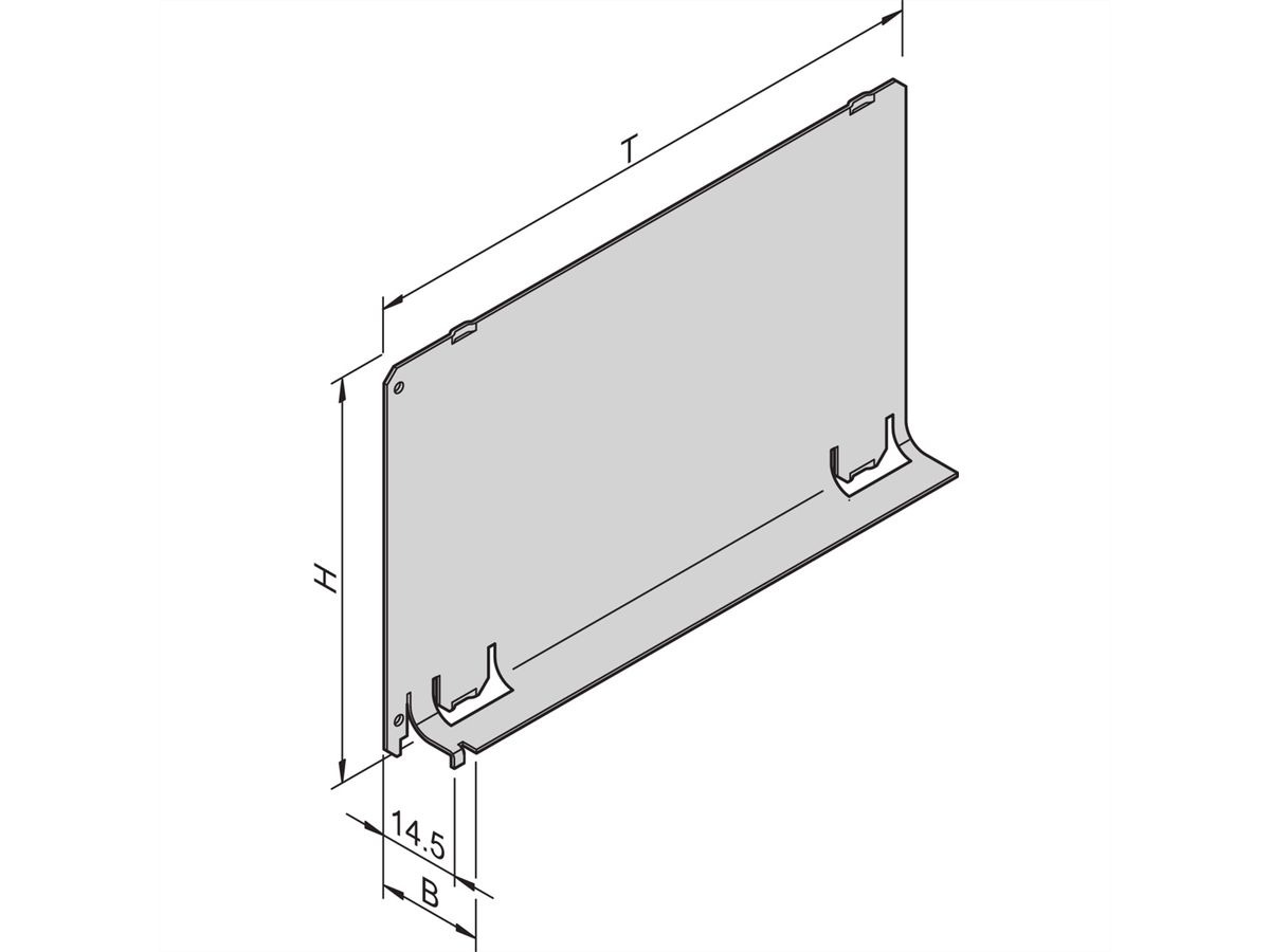 Déflecteur d'air SCHROFF, panneau avant, blindage Refrofit, acier, 3 U, 4 HP, 160 mm