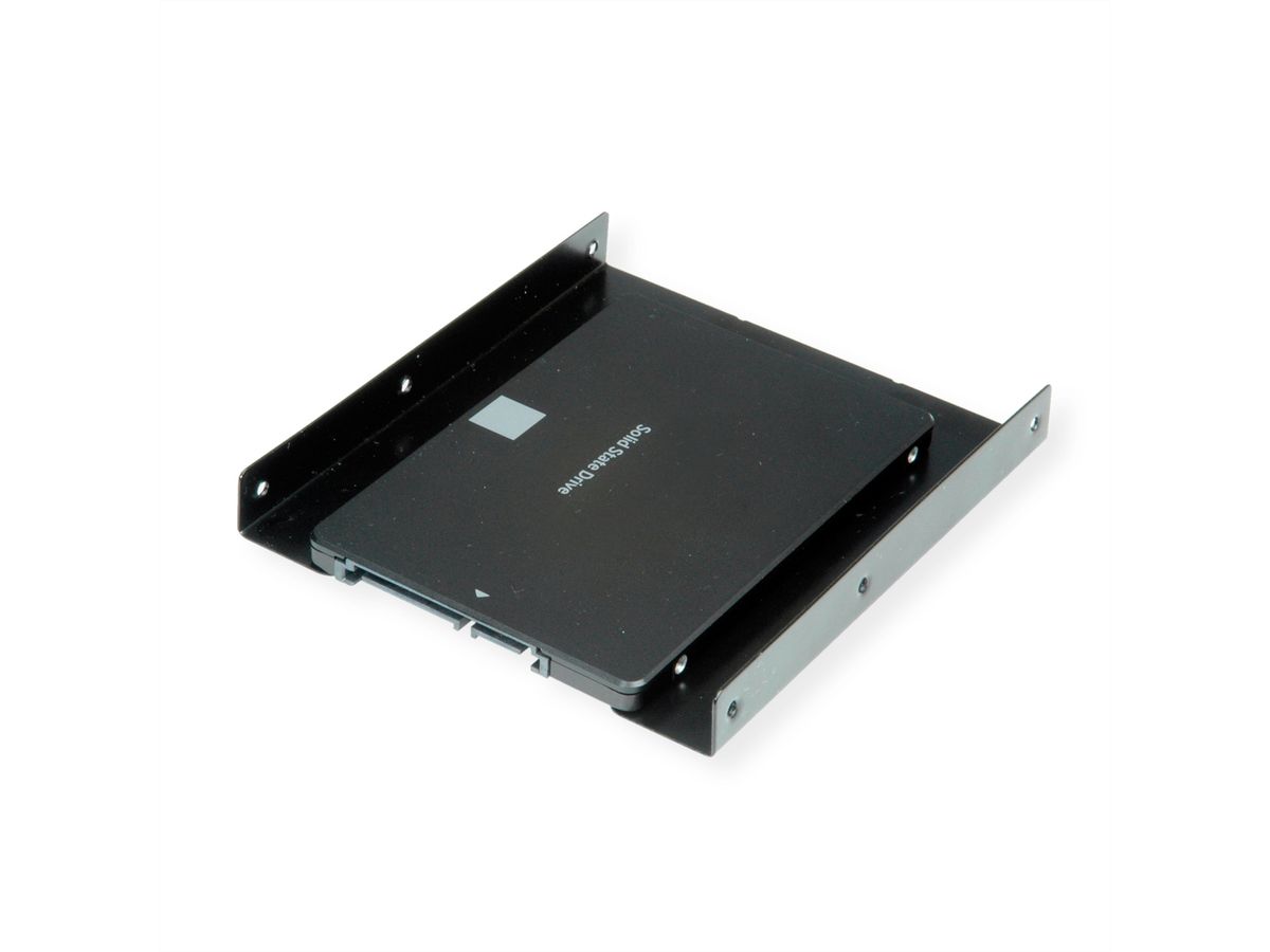 ROLINE Adaptateur de montage HDD/SSD 3.5 pour 1x HDD/SSD 2.5, métal,  noir, noir - SECOMP France