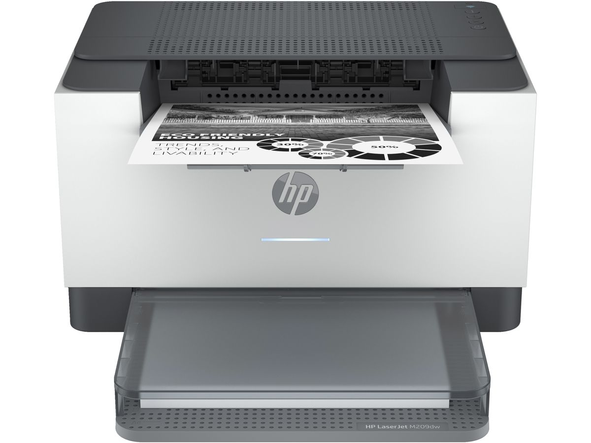 HP LaserJet Imprimante M209dw, Noir et blanc, Imprimante pour Maison et Bureau à domicile, Imprimer, Impression recto-verso, Taille compacte; Éco-énergétique; Wi-Fi double fréquence