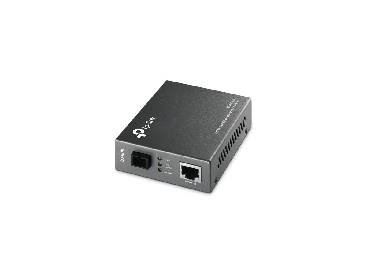 TP-Link MC112CS convertisseur de support réseau 100 Mbit/s Monomode Noir