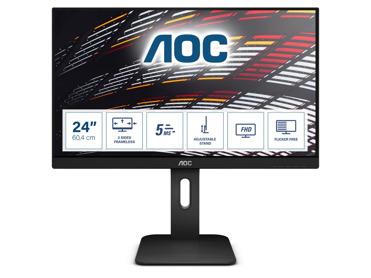 AOC P1 24P1 écran plat de PC 60,5 cm (23.8") 1920 x 1080 pixels Full HD LED Noir