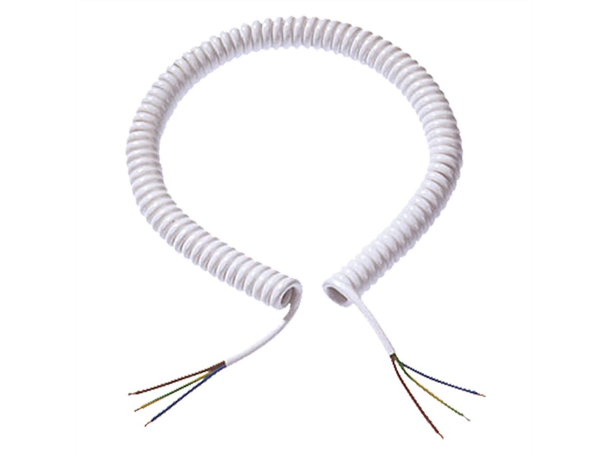 BACHMANN Câble spirale 0.4-1.6m, YMHY-J blanc 3G1.5, pour lampe