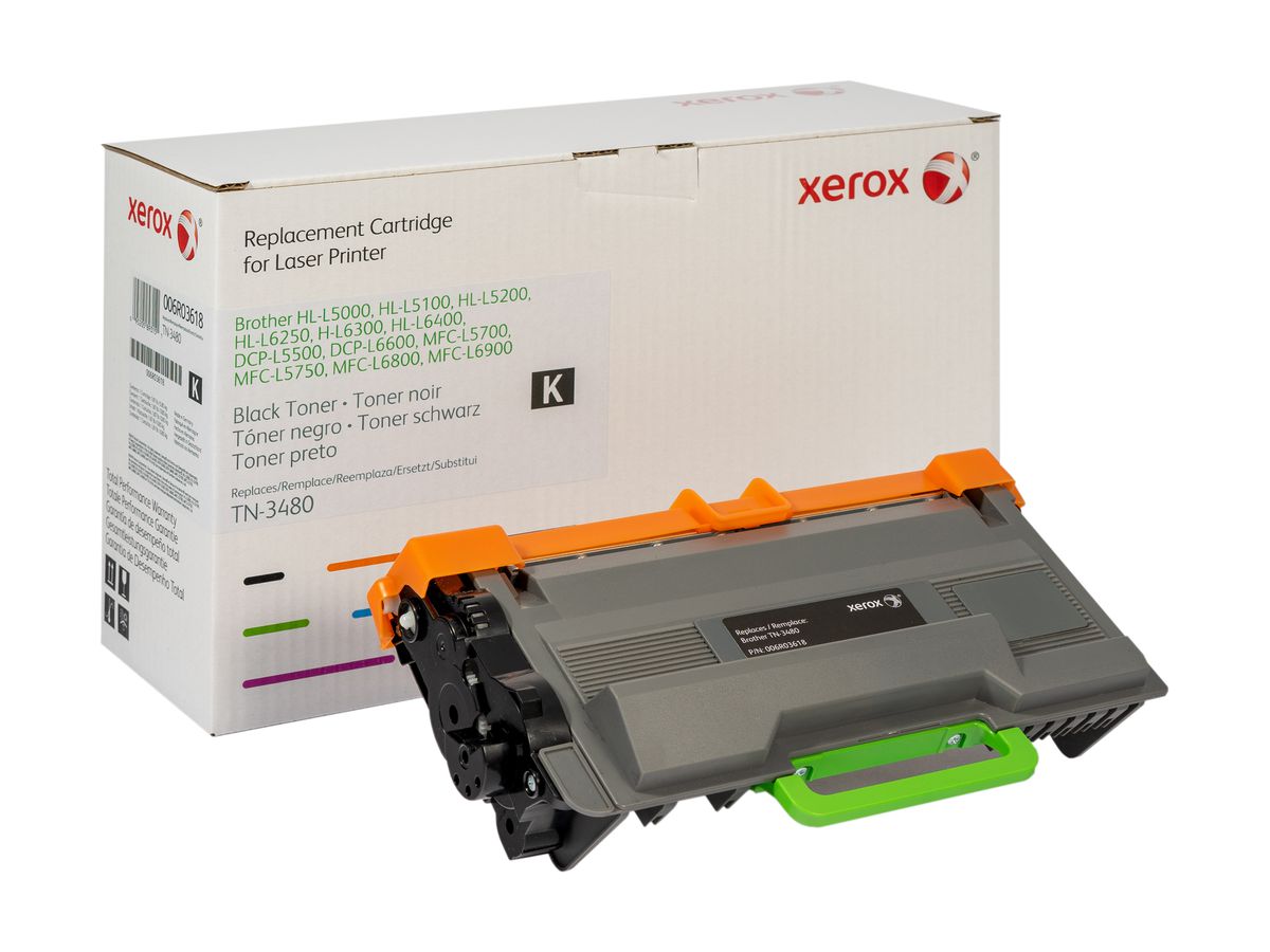 Xerox Toner noir. Equivalent à Brother TN3480. Compatible avec Brother DCP-L5500, DCP-L6600, HL-L5000, L5100, L5200, L6250, L6300, L6400, MFC-L5700, L5750, L6800, L6900