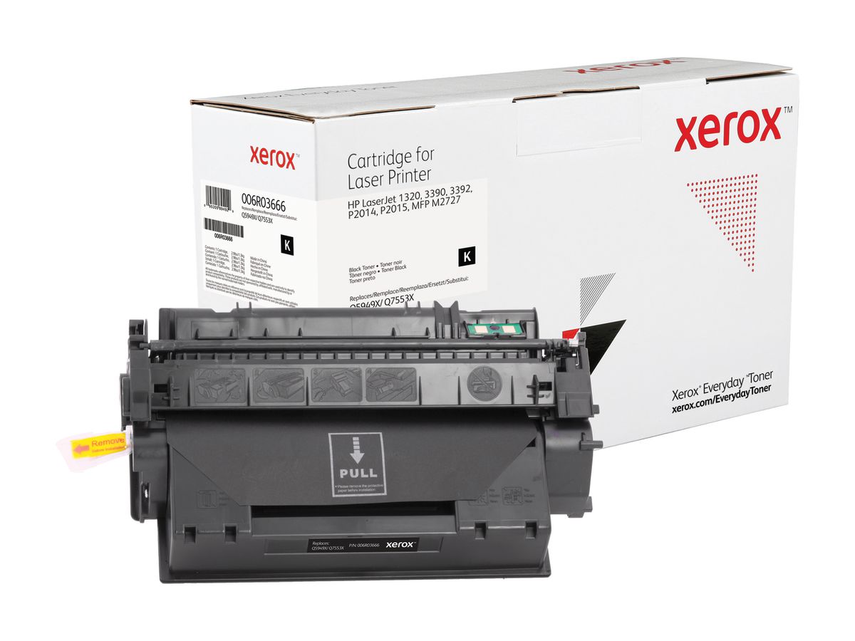 Everyday Toner Noir ™ de Xerox compatible avec HP 49X/53X (Q5949X/ Q7553X), Grande capacité