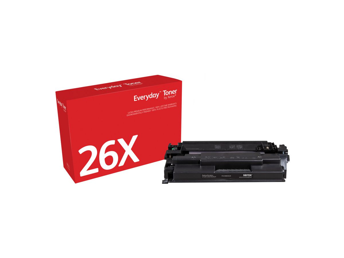 Everyday Toner Noir ™ de Xerox compatible avec HP 26A (CF226A/ CRG-052), Capacité standard