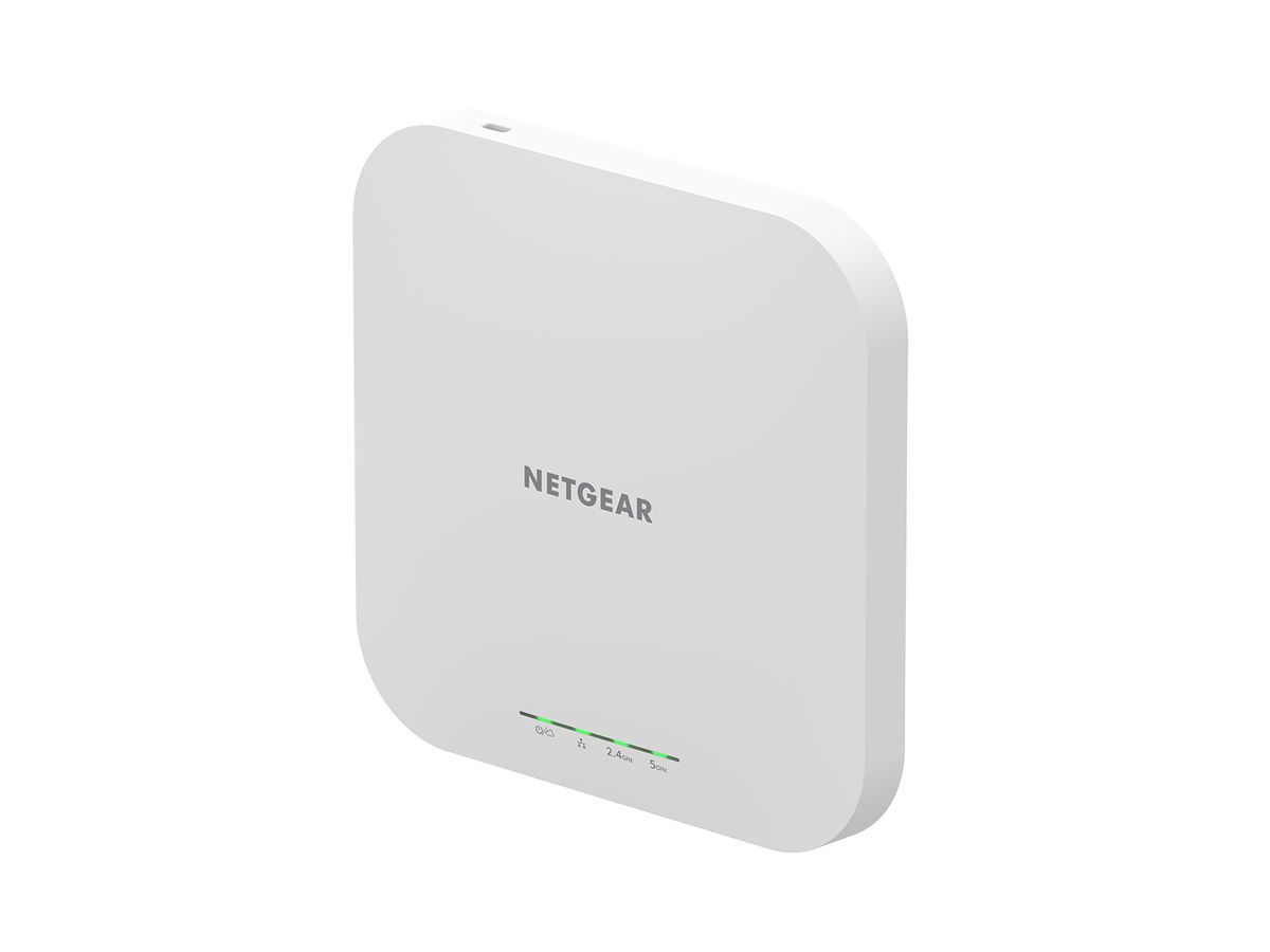 NETGEAR Insight Cloud Managed WiFi 6 AX1800 Dual Band Access Point (WAX610) 1800 Mbit/s Blanc Connexion Ethernet, supportant l'alimentation via ce port (PoE)