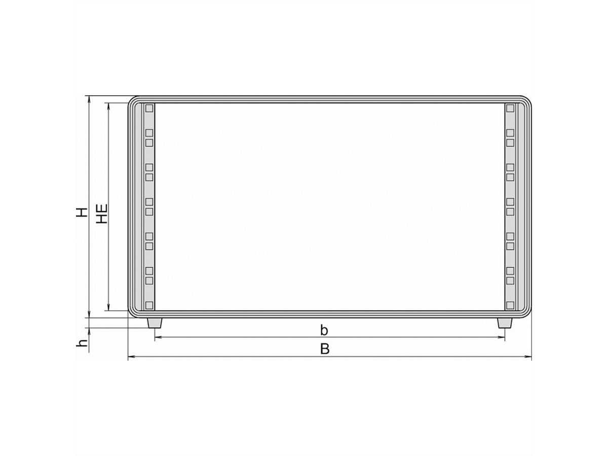SCHROFF Comptec 19" Desktop Case, non blindé, capot en acier, 9 U, 84 HP, 400 mm