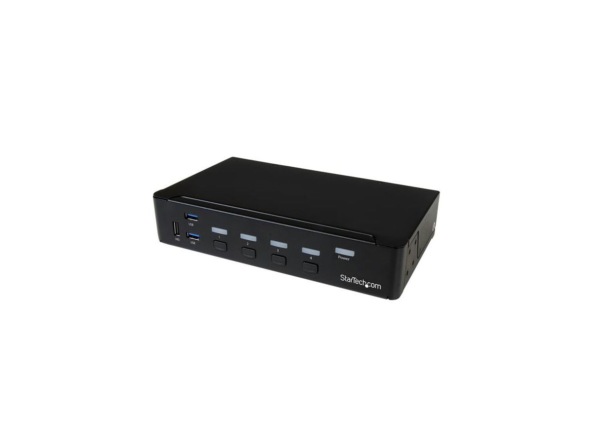 StarTech.com Switch KVM USB DisplayPort à 4 ports avec hub USB 3.0 intégré - 4K 30 Hz