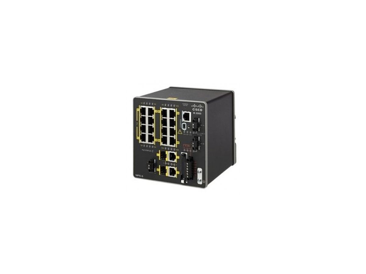 Cisco IE-2000U-16TC-G Géré L2/L4 Fast Ethernet (10/100) Noir commutateur réseau