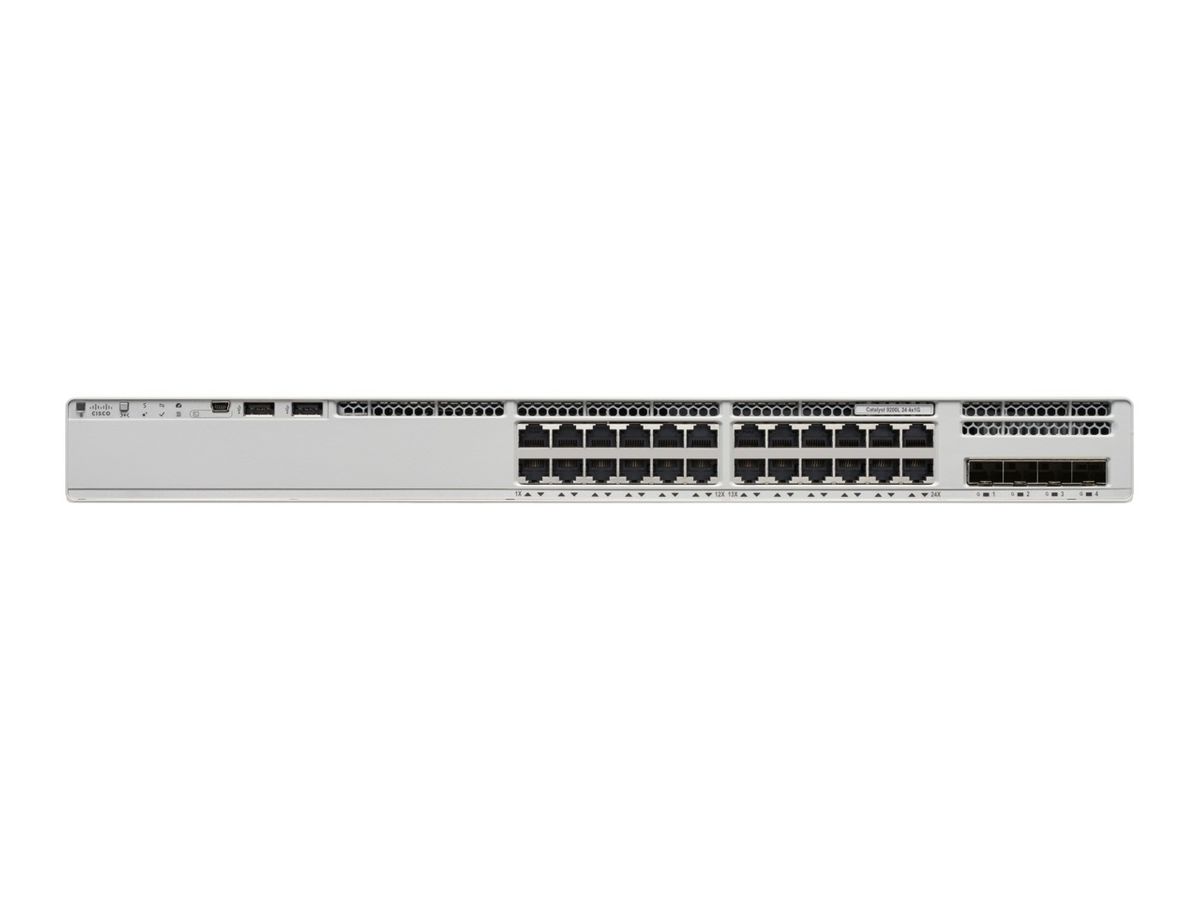 Cisco C9200-24PXG-E commutateur réseau Géré L3 Gigabit Ethernet (10/100/1000) Connexion Ethernet, supportant l'alimentation via ce port (PoE) Gris