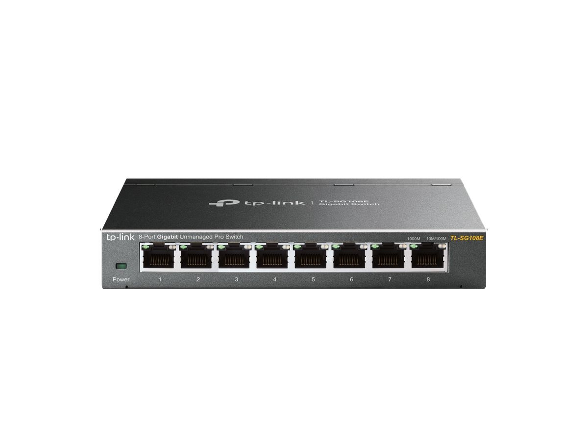 TP-Link TL-SG108E commutateur réseau Géré L2 Gigabit Ethernet (10/100/1000) Noir