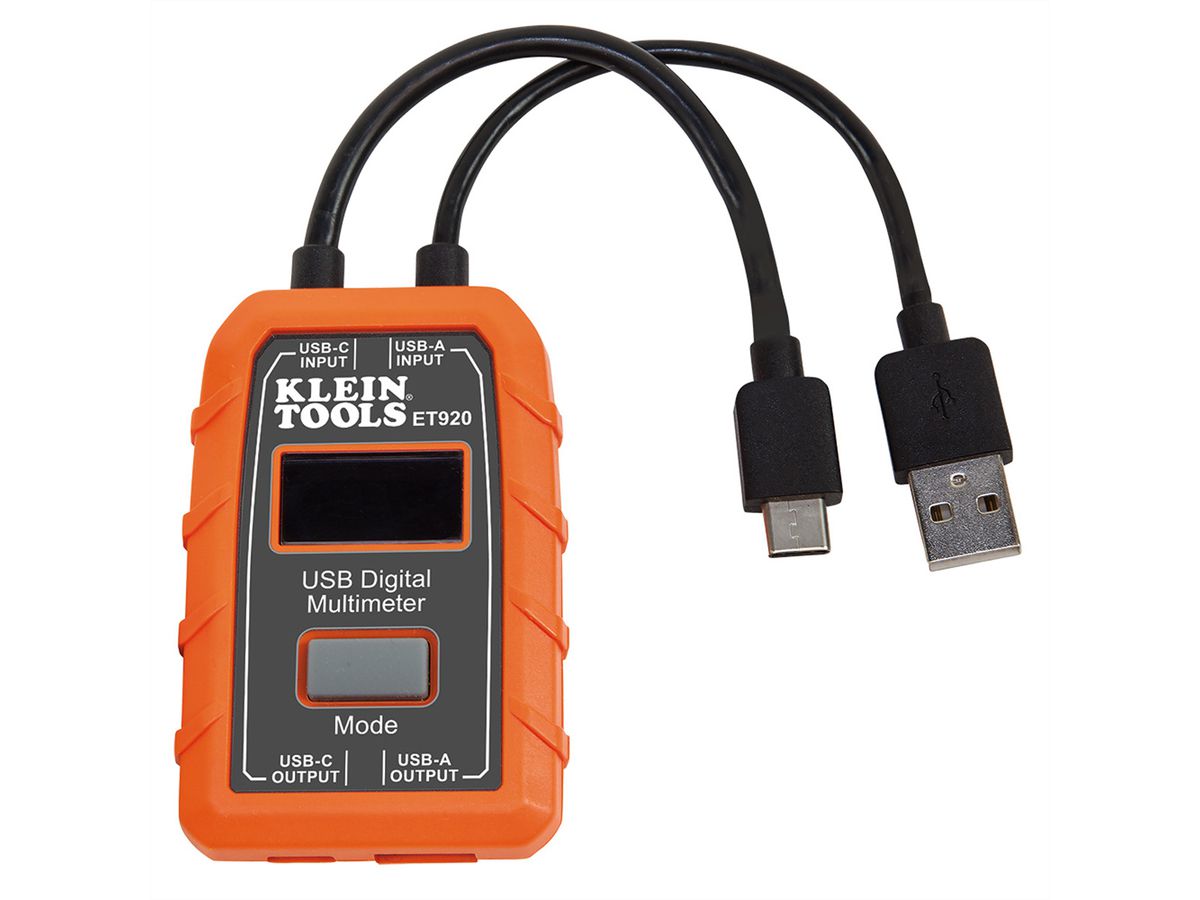 KLEIN TOOLS ET920 Appareil de mesure numérique USB, USB-A et USB-C