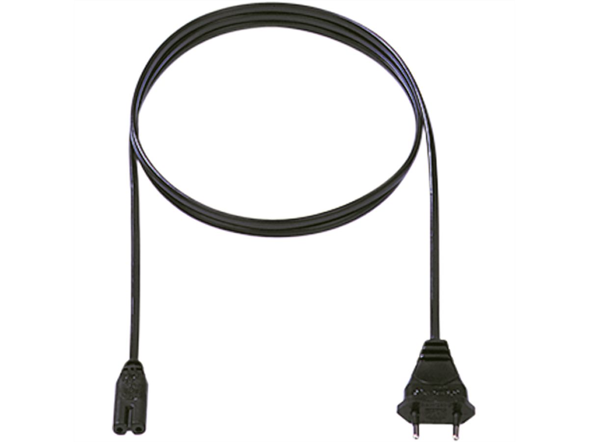 BACHMANN Câble 2x0,75 1,5m noir, H03VVH2-F non emballé