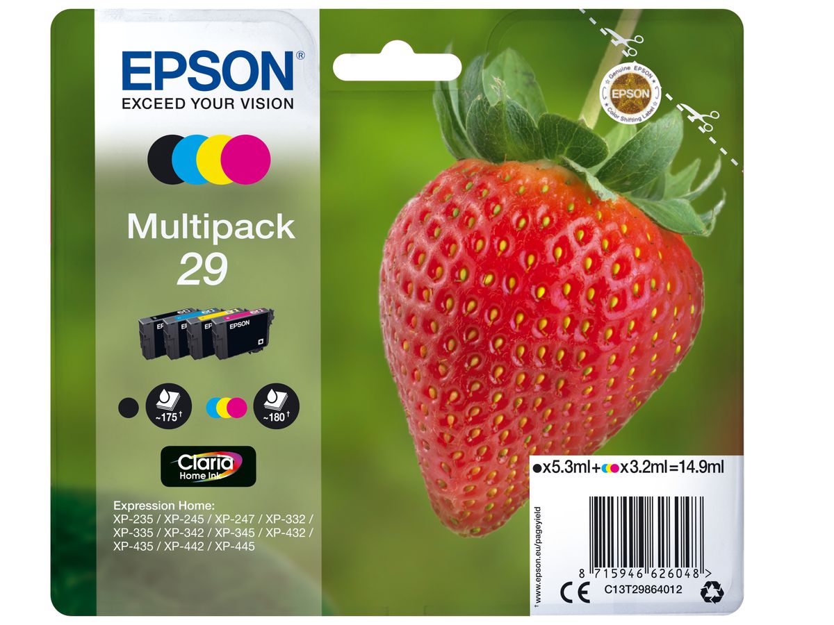 Epson Multipack "Fraise" - Encre Claria Home N,C,M,J