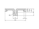 Rail horizontal arrière SCHROFF, type AB pour guide-cartes E/S arrière, 1000 mm