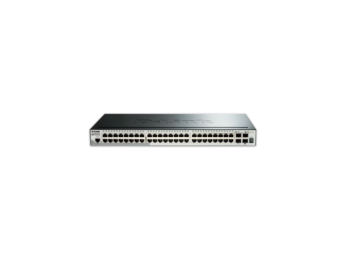 D-Link DGS-1510-52X commutateur réseau Géré L3 Gigabit Ethernet (10/100/1000) 1U Noir