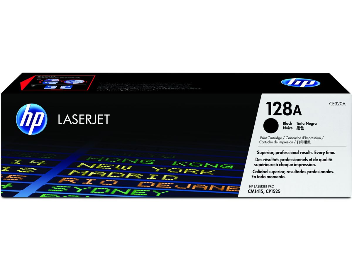 HP 128A toner LaserJet noir authentique