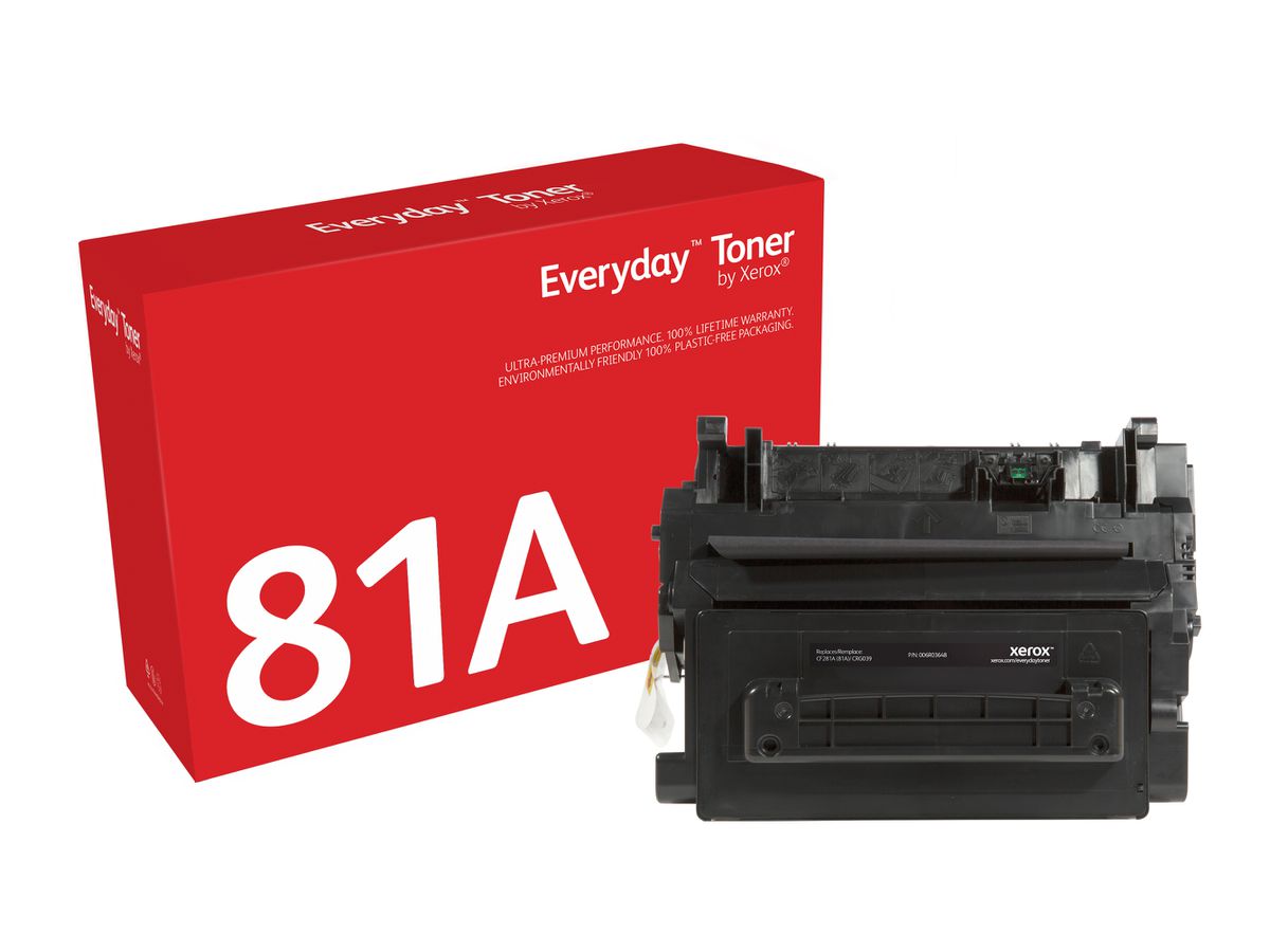Everyday Toner Noir ™ de Xerox compatible avec HP 81A (CF281A/ CRG-039), Capacité standard