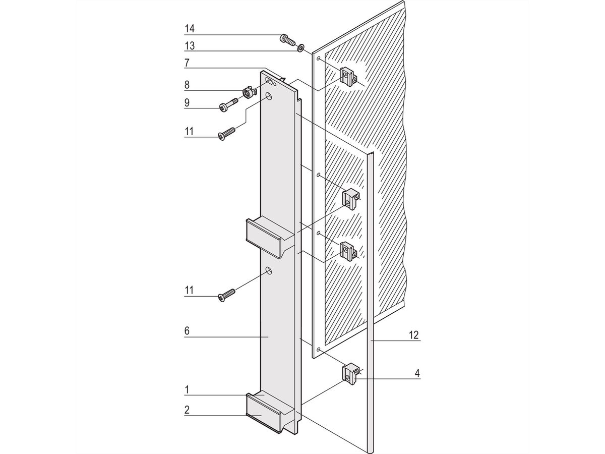 SCHROFF Plug-In Unit Kit avec poignée trapézoïdale, blindé, gris, 6 U, 7 HP