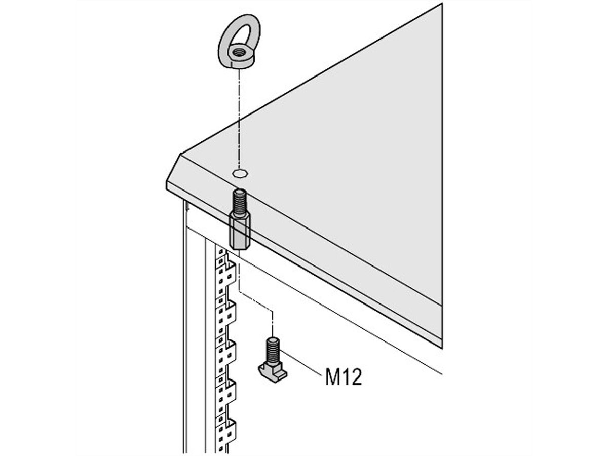 SCHROFF Varistar Kit d'anneau de levage pour capot supérieur de ventilateur