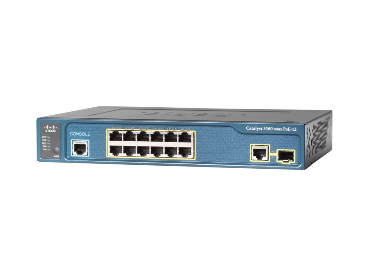 Cisco Catalyst 3560-CX Géré L2/L3 Gigabit Ethernet (10/100/1000) Connexion Ethernet, supportant l'alimentation via ce port (PoE) 1U Blanc