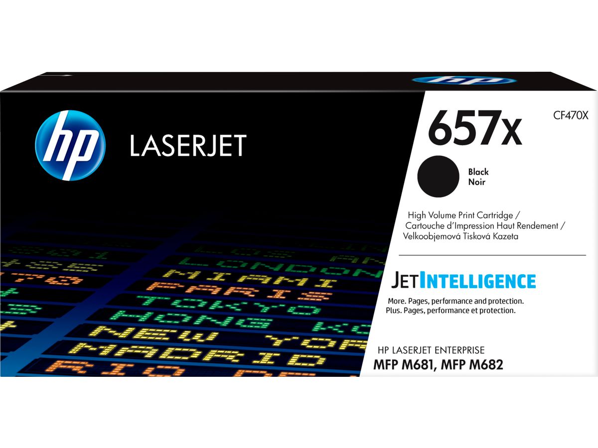 HP Cartouche de toner noir 657X LaserJet grande capacité authentique