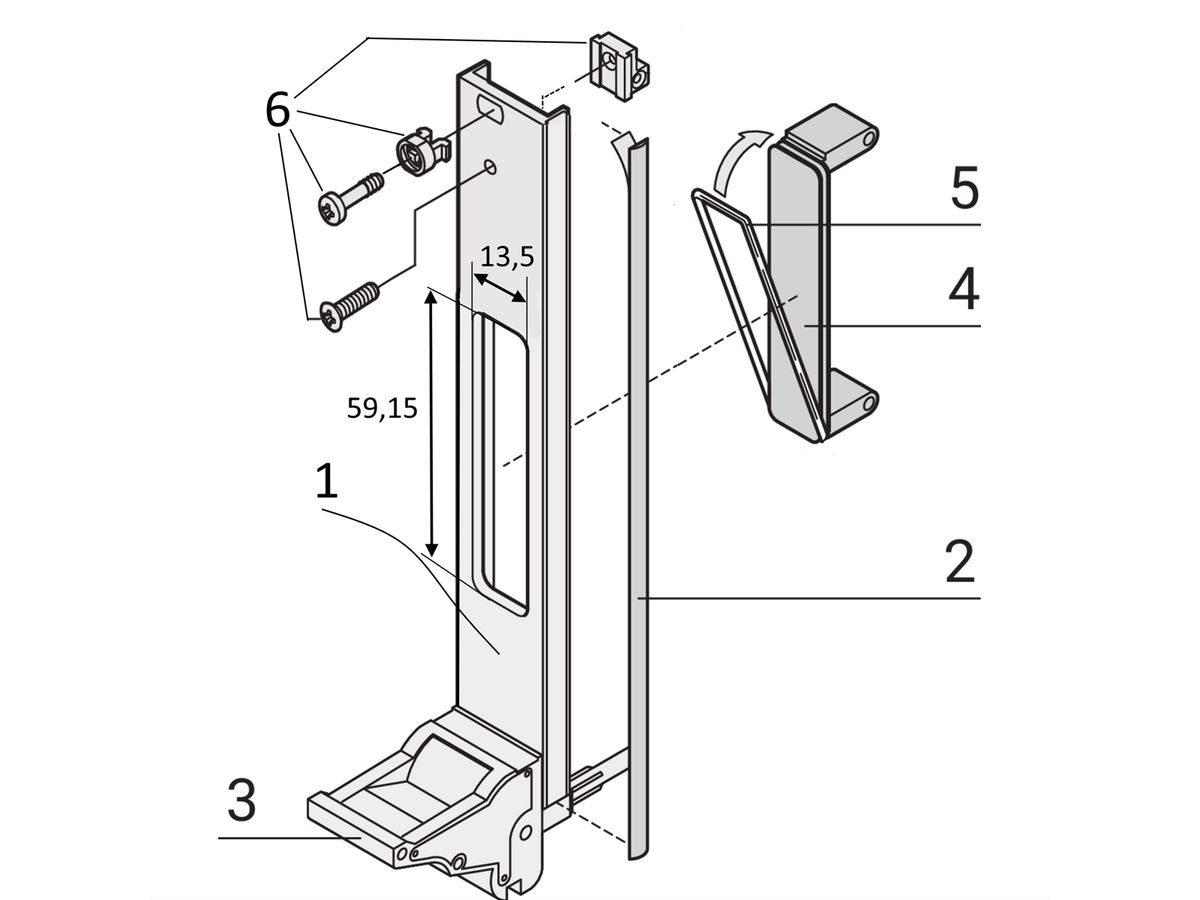 SCHROFF Plug-In Unit Kit pour FMC avec poignée IEL noir, face avant en U blindée (textile), 3 U, 4 F