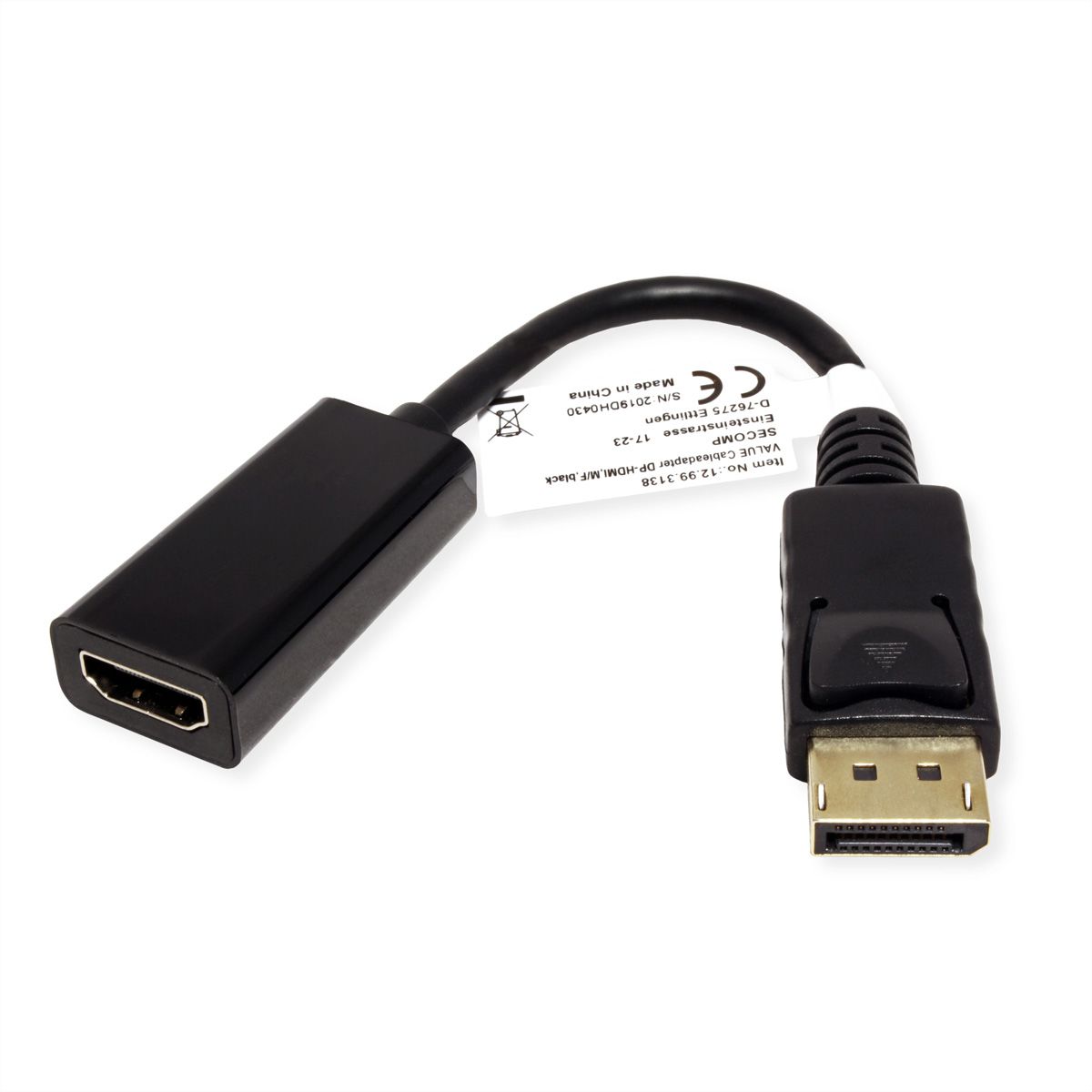 ROLINE Adaptateur DisplayPort - HDMI, DP M-HDMI F - SECOMP France