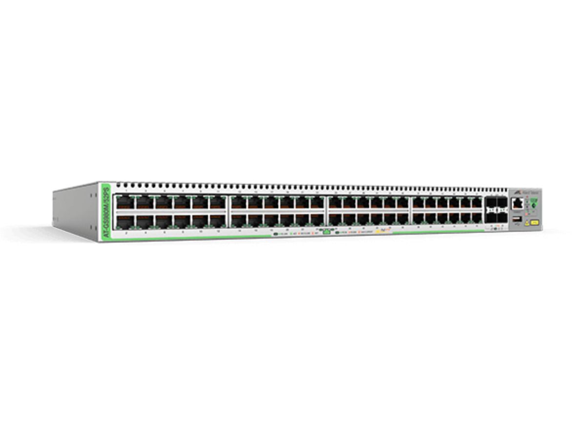 Allied Telesis AT-GS980M/52PS-50 Géré Gigabit Ethernet (10/100/1000) Connexion Ethernet, supportant l'alimentation via ce port (PoE) Gris