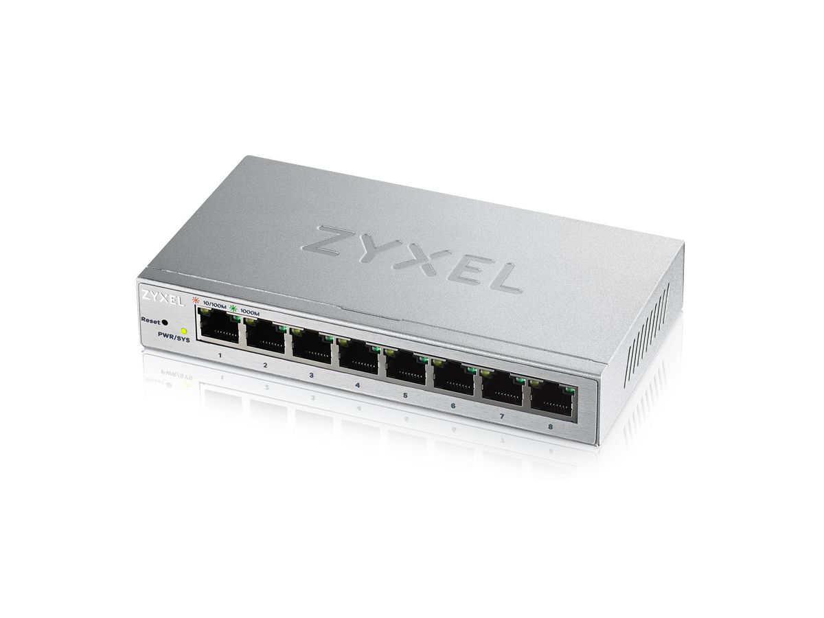 Zyxel GS1200-8 Géré Gigabit Ethernet (10/100/1000) Argent