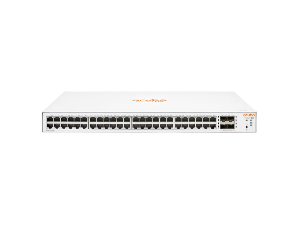 Hewlett Packard Enterprise Aruba Instant On 1830 48G 4SFP Géré L2 Gigabit Ethernet (10/100/1000) 1U
